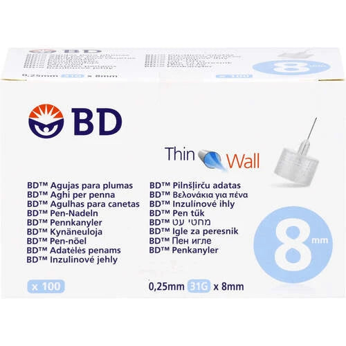 BD Thin Wall Pen‑Nadeln-4 mm- 0.23 mm-32 G