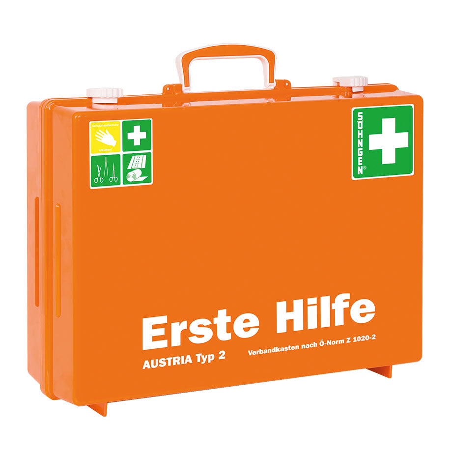 First Aid Kit MT-CD orange with filling Ö-Norm Z 1020-2