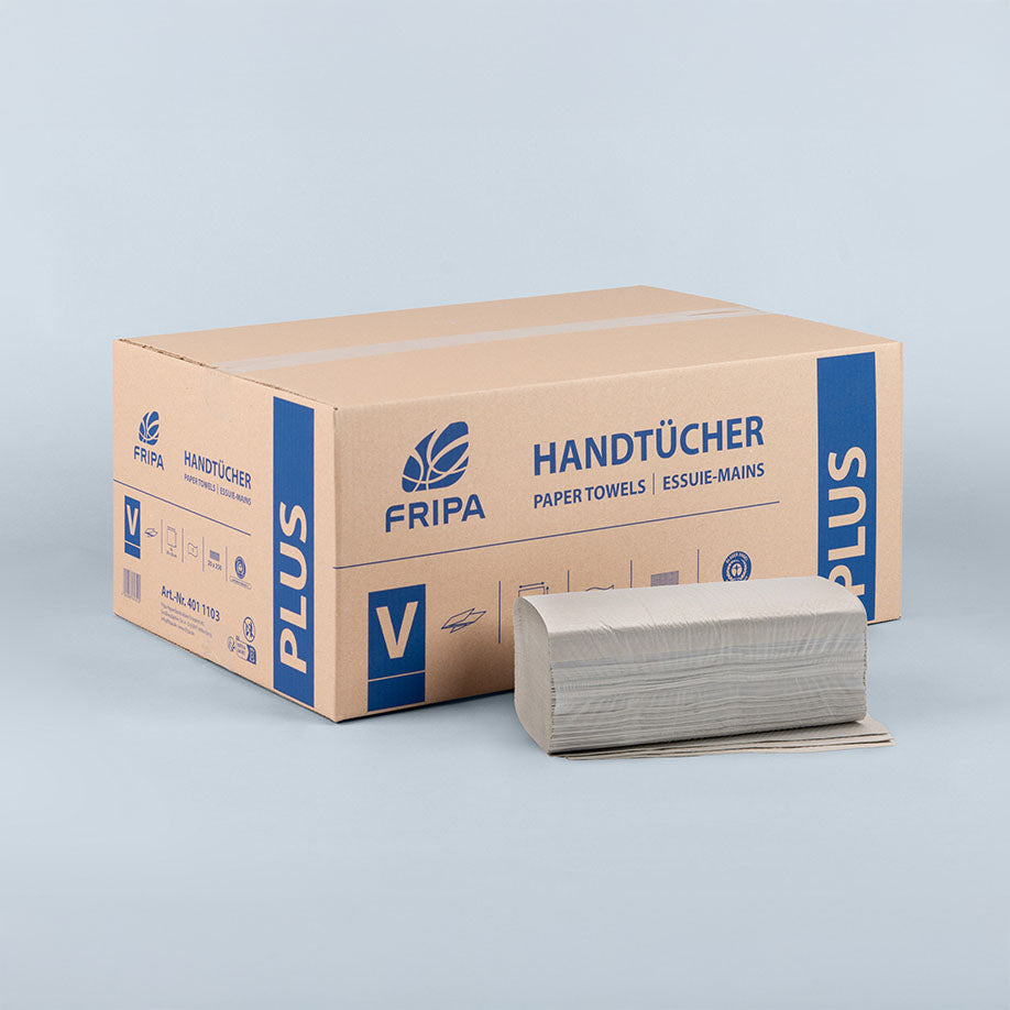 Fripa - Papierhandtücher Plus 1-lagig naturell 25 x 23 cm