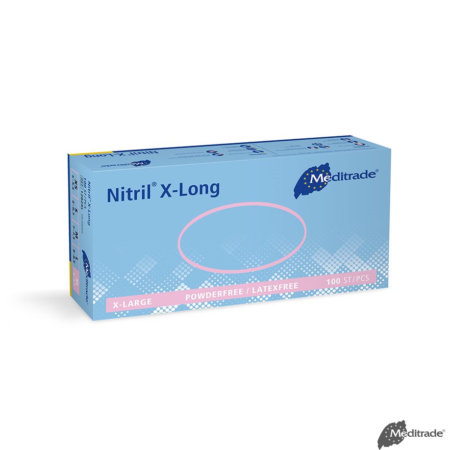 Nitrile 3000 Blue X-Long Exam Gloves PF latex-free, non-sterile