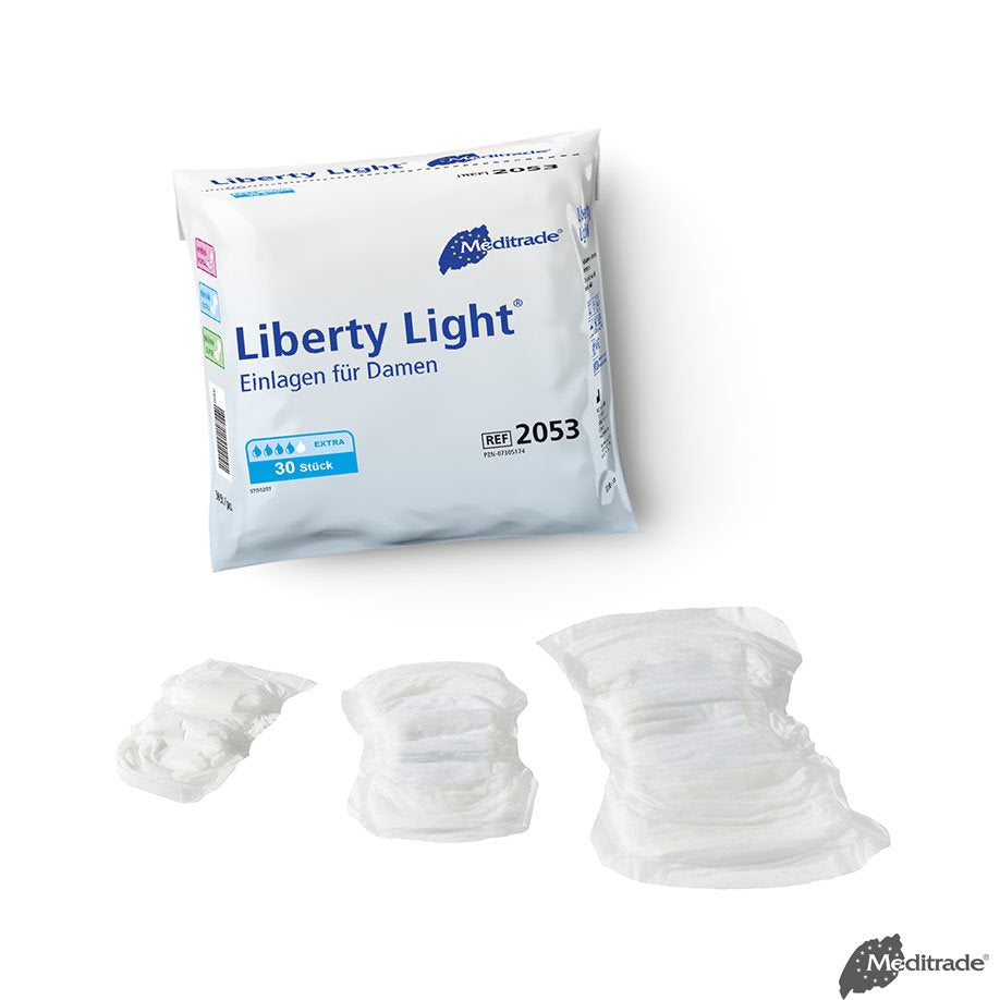 Liberty Light Extra Inkontinenzvorlagen blau, 31,5 x 12 cm