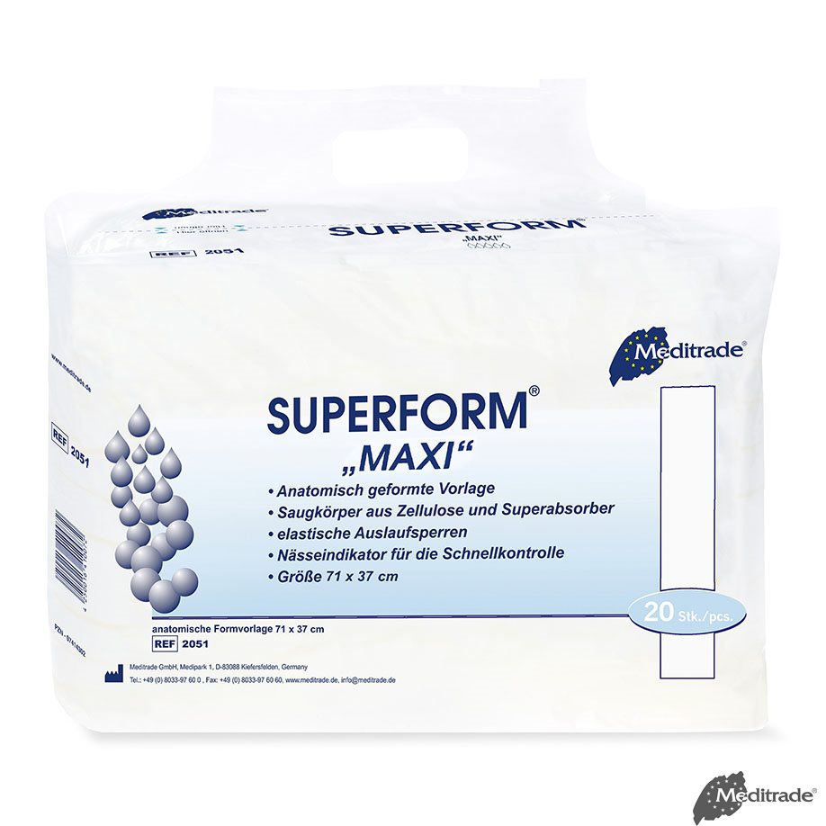Superform Incontinence Pads – Anatomically Shaped, High Absorbency