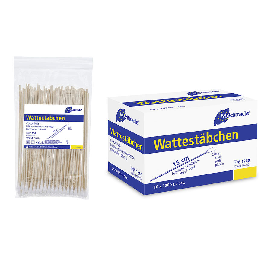 Cotton Swabs with Birchwood Stick & Cotton – non-sterile