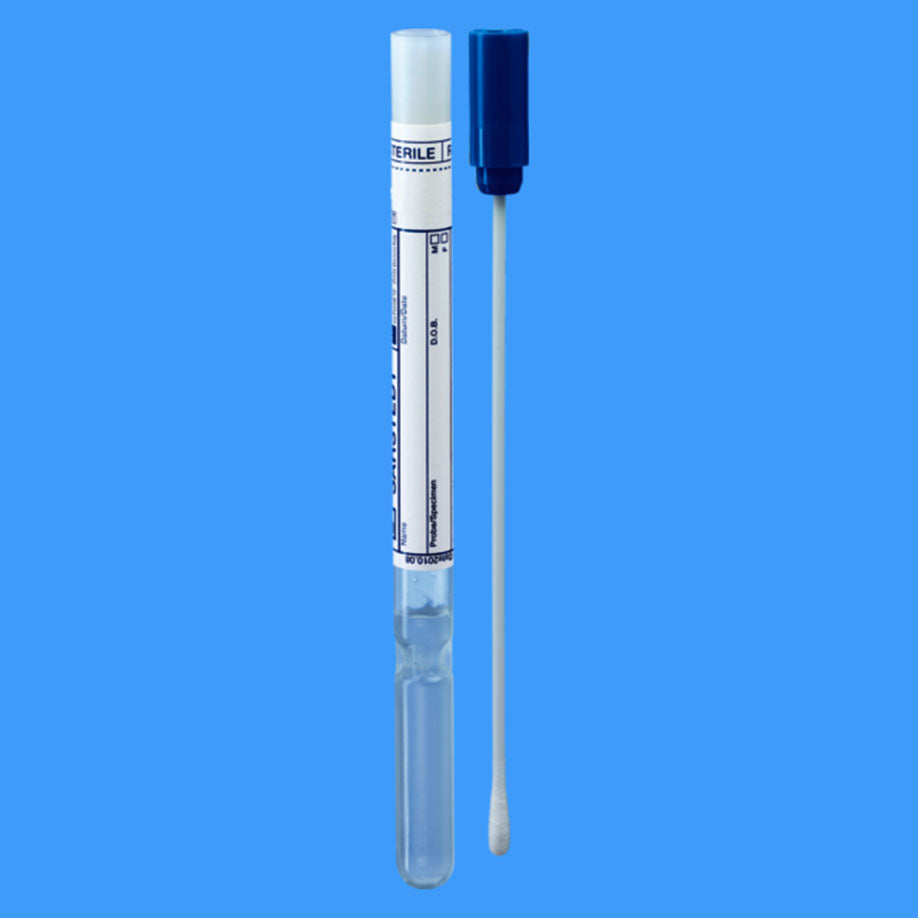 Swab with Amies transport medium polystyrene shaft