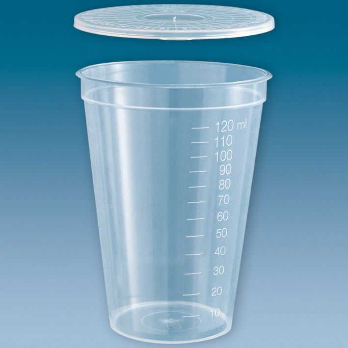 Multipurpose cup 125 ml, PP, clear without lid