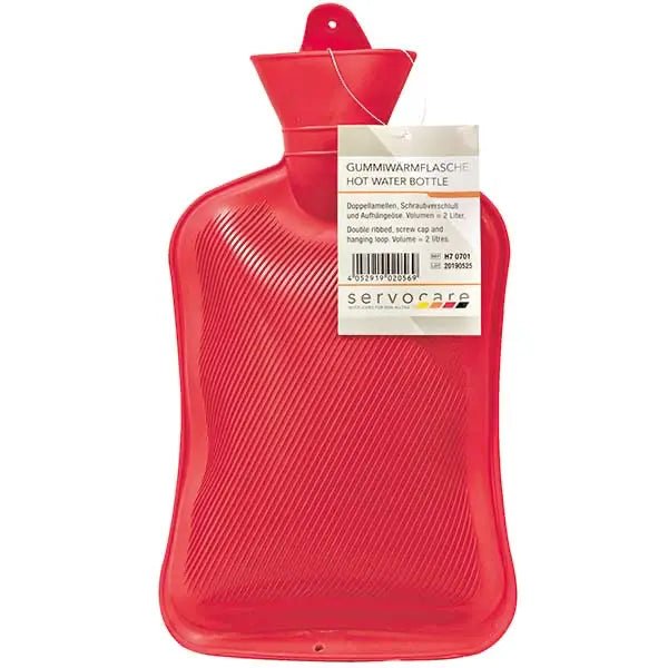 Gummi - Wärmflasche - rot - Servocare