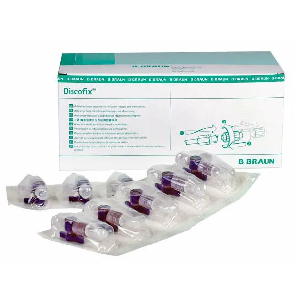Discofix - 3 Dreiwegehähne - Weiß - B.Braun
