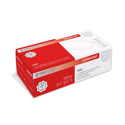 Unigloves GermanyCOMFORT Latex U.-Handschuhe, unsteril, puderfrei, weißDocMed GmbH