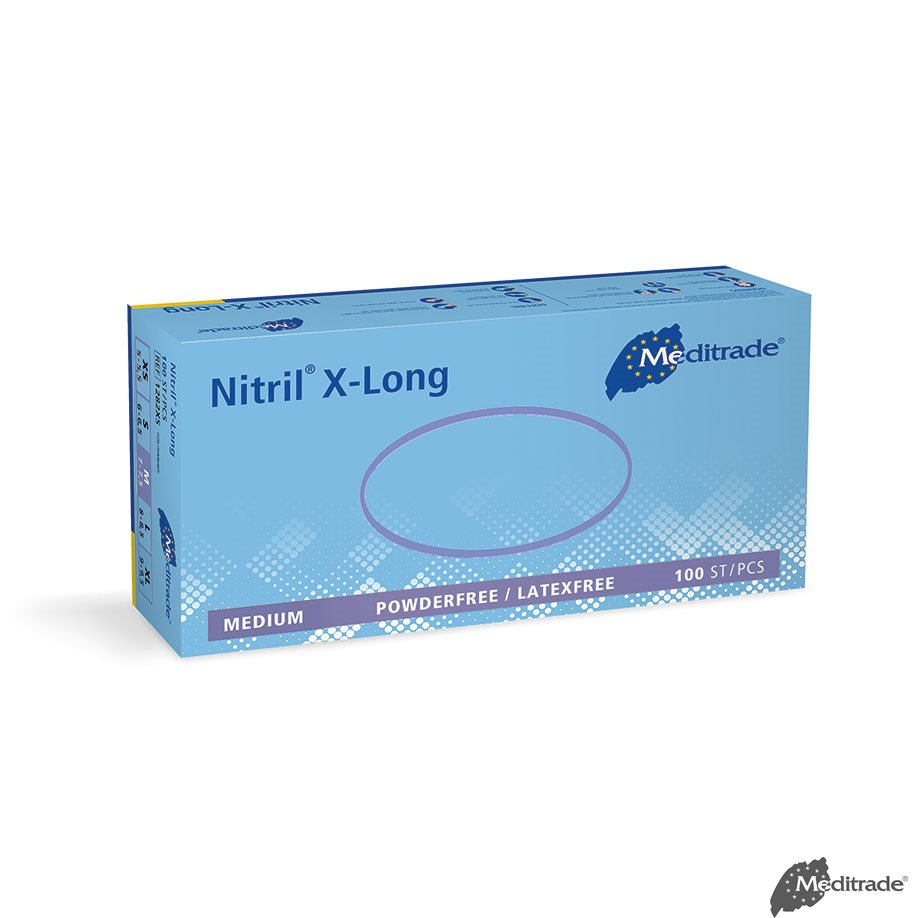 Nitrile 3000 Blue X-Long Exam Gloves PF latex-free, non-sterile