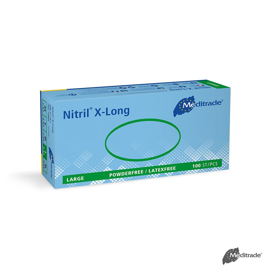 Nitrile 3000 Blue X-Long Exam Gloves PF latex-free, non-sterile