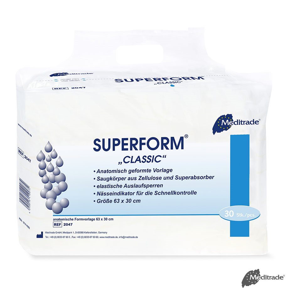 Superform Incontinence Pads – Anatomically Shaped, High Absorbency