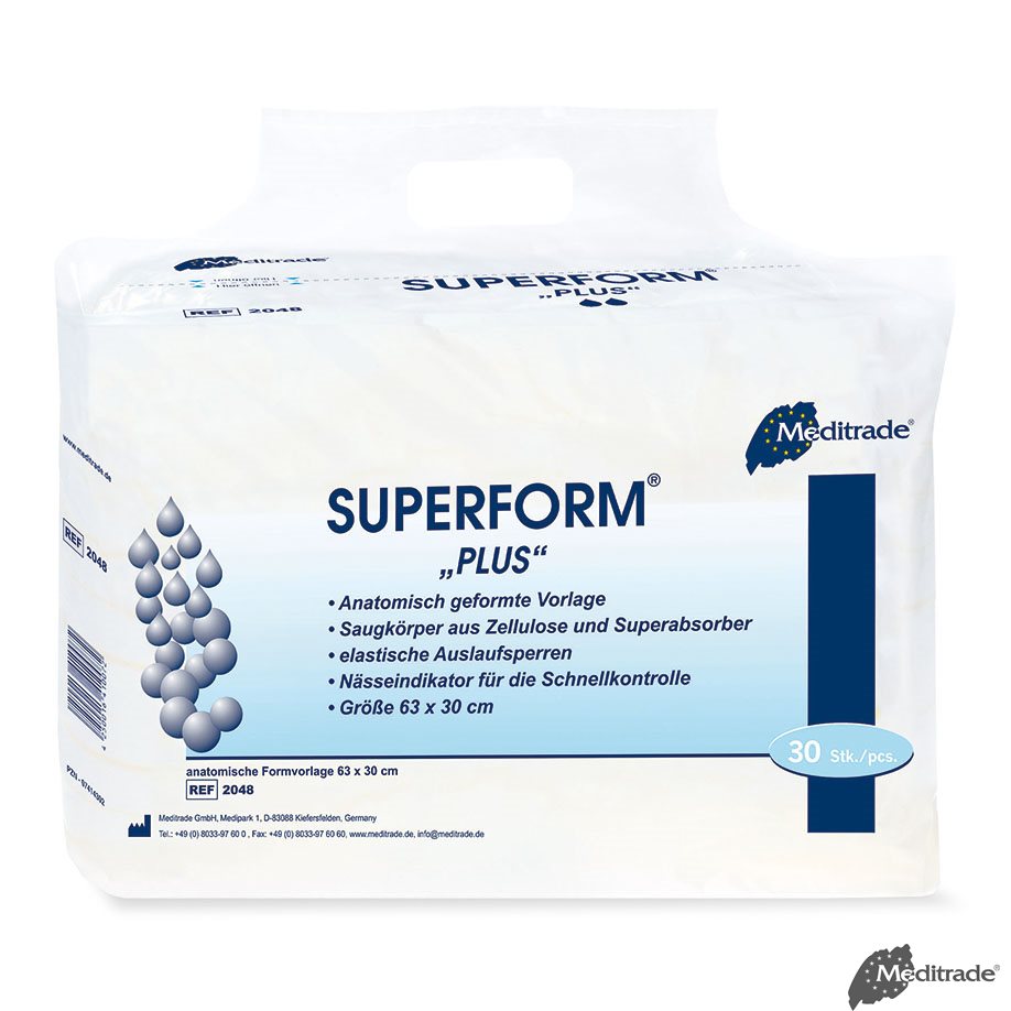 Superform Incontinence Pads – Anatomically Shaped, High Absorbency