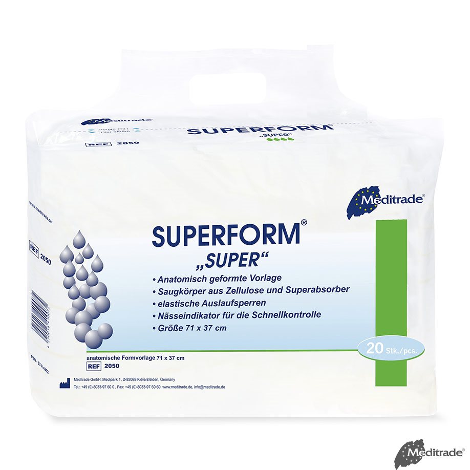 Superform Incontinence Pads – Anatomically Shaped, High Absorbency