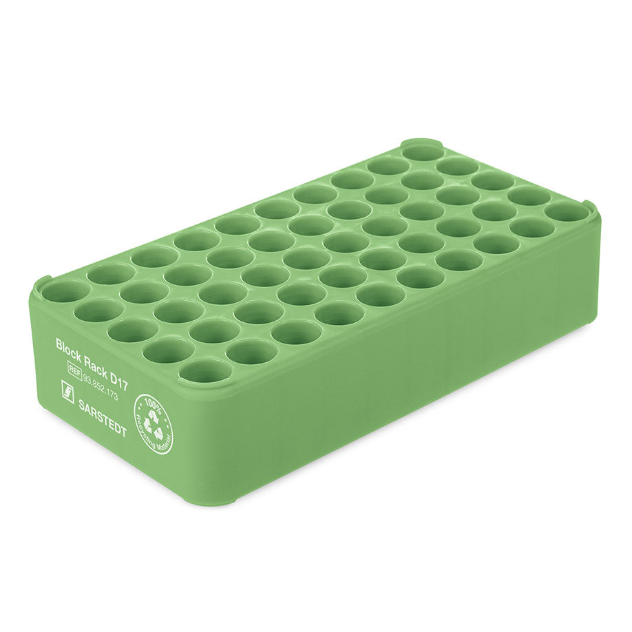 S-Monovette rack D 17, 50 wells Ø 17 mm, without handles