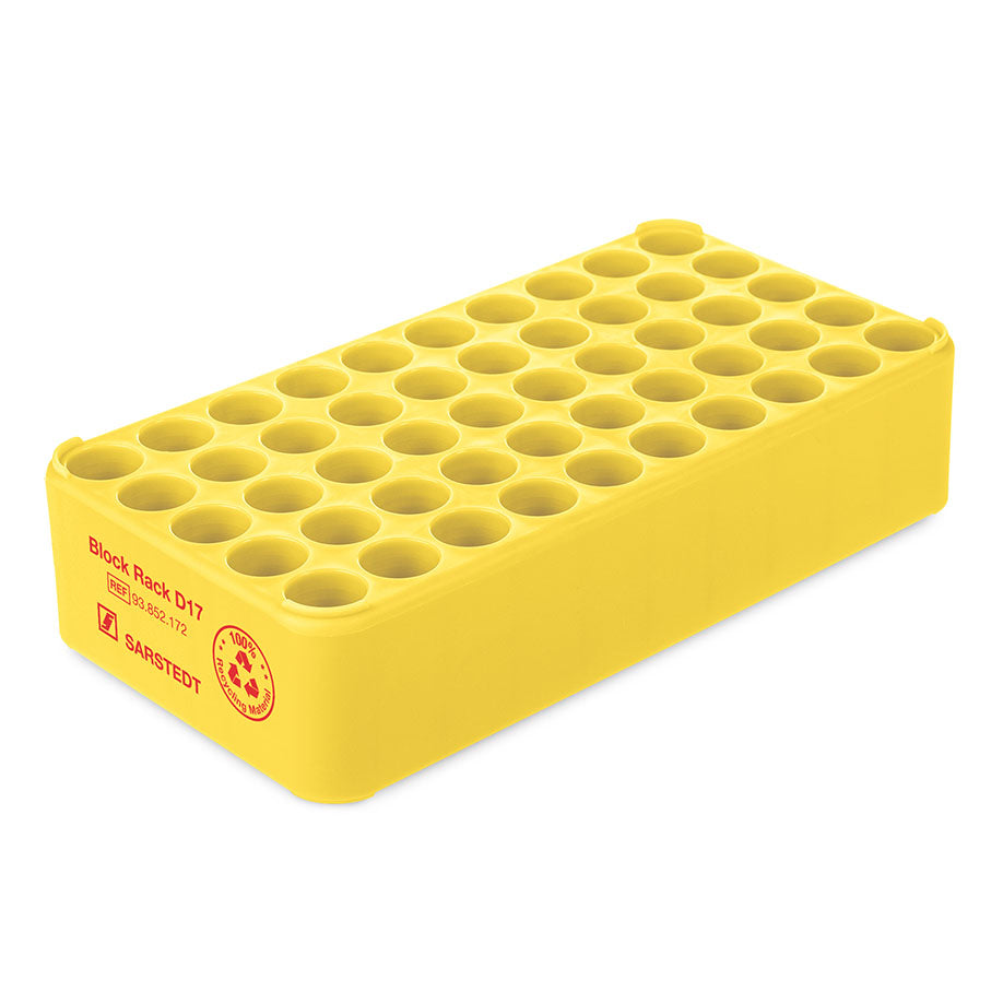S-Monovette rack D 17, 50 wells Ø 17 mm, without handles